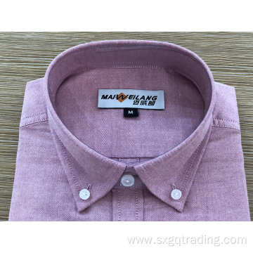 Bright color button-down male long sleeve shirt